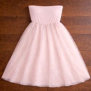 Pink Strapless dress can be used as long skirt tulle and lined